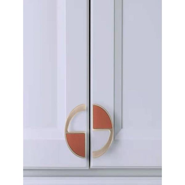 2pcs free shipping Sweden Style Furniture Handle  Kitchen CLeather  Pulls cupboard brown leather handle