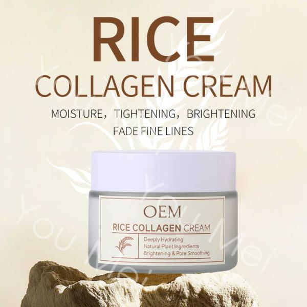 Pure Vegan Skincare Collagen Face Products Anti Wrinkle Cream Rice Derived Ferulic