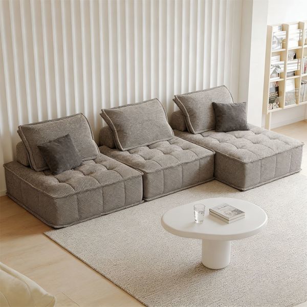 Modern Lazy Home Compressed Sofa Single Fabric Sponge Compressed Sofa Modern