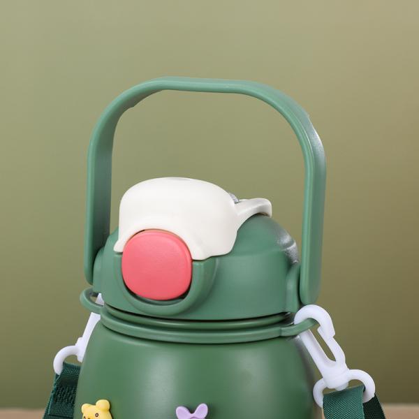 Cartoon Design 800ml Big Belly Cup Insulated Kid Cute Vacuum Flasks Thermos With Straw