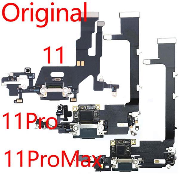 Black Mobile Charging Flex IC Repair Parts Dock Connector For Iphone 11 Pro