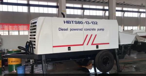 HBTS80 Diesel Concrete Pump Portable Concrete Pump 160kw Motor Power