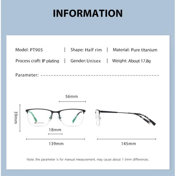 Половинные стекла рамки титана оправы Unisex для игры чтения компьютера