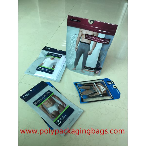 Antistatic Plastic Bags With Hooks 4 Colors Gravure Printing SGS Reach ROHS