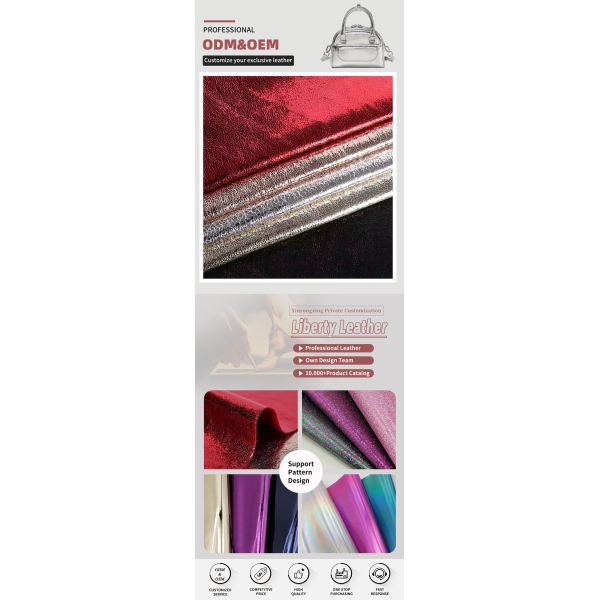 PU Small Metal Burst Grain Pattern Faux Leather Fabric for Clothing Decorative Cosmetic Bags Phone Cases Notebooks Furniture