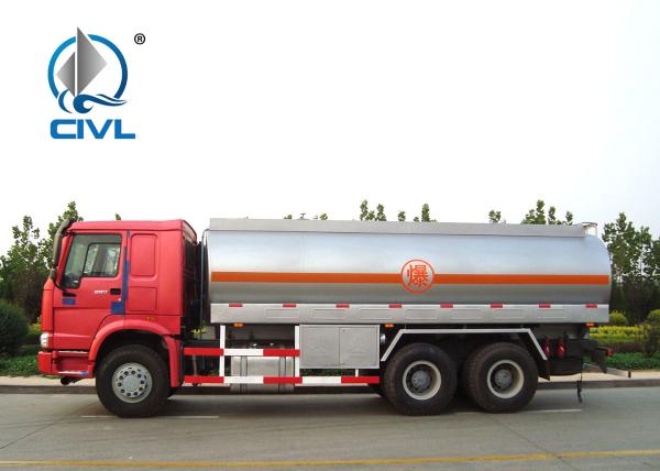 Sinotruk Oil Tanker Truck Fuel Tanker Truck 6x4 25000 L 380HP EUROII / EURO III