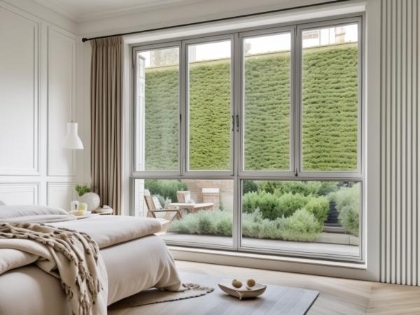 Customized White Aluminium Sliding Windows Double Glazing Ventilation