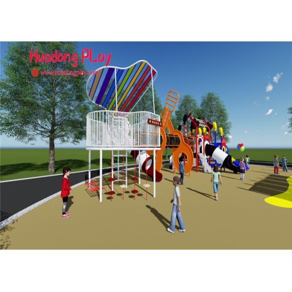 Customized Child Plastic Outdoor Playground Slide Theme Park Equipment