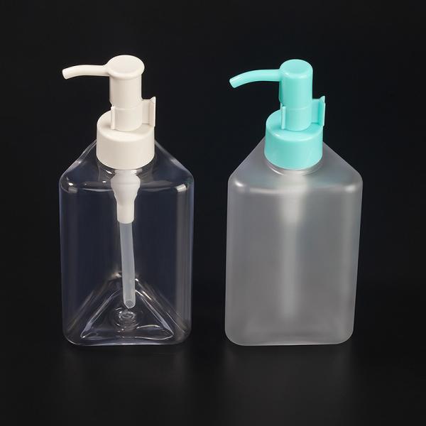 200ml Empty Airless Pump Bottle Triangle Transparent For Hair Oil