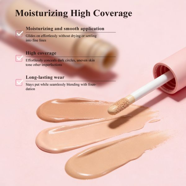 Full Coverage 24-hour Long-lasting Natural Moisturizing Anti-wrinkle Whitening Mineral Waterproof Sweatproof Liquid Concealer