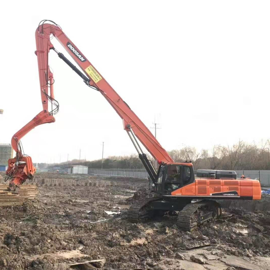 L'équipement hydraulique monté par excavatrice d'entraînement de pile font taire rapidement l'opération