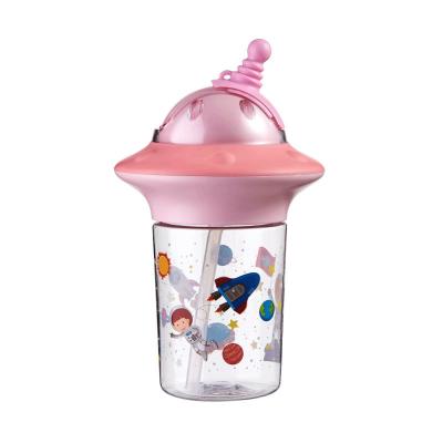 Copas de palha de plástico reutilizáveis com cor azul / laranja / amarela / rosa 450ml