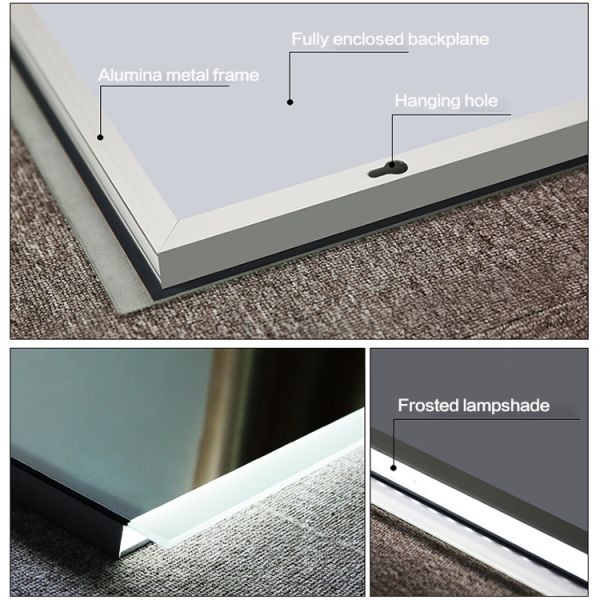 Shatterproof Wall Hung Vanity Mirror 60*80CM 70*90CM 75*100CM 75*120CM