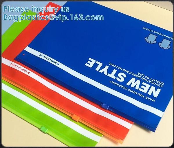 Zipper Top Apparel Bags, Clothing, Shoes, Underwear, Garment. Bikini Swimwear Packing Bag. EVA Slide Bags