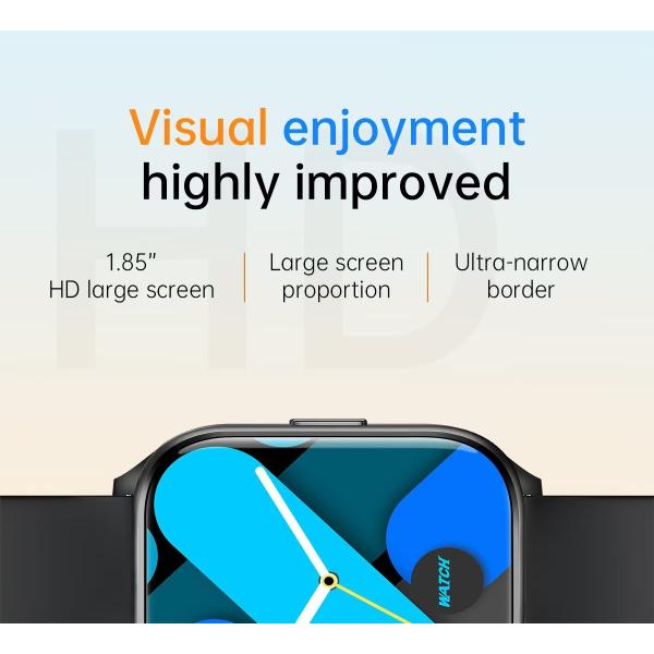 KT37S Mujeres Smart Watch 1.85 pulgadas con pantalla táctil completa SmartWatch