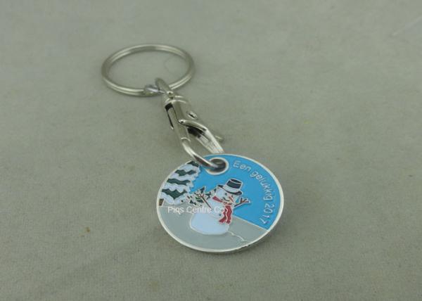 Die Stamped Silver Trolley Coin , Zinc Alloy Personalized Shopping Token