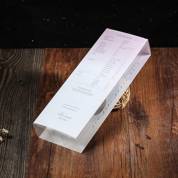 Custom wig packaging box Transparent pvc hair salon hair supplies plastic box Flat rod pet plastic box custom
