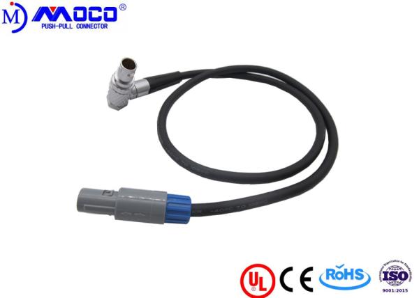 Customized Medical Cable Assemblies Plastic Straight Plug To Right Angle Male