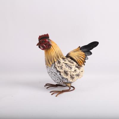 Metal Hen Garden Ornament Recyclable Metal Hen Yard Art Colourful do ODM
