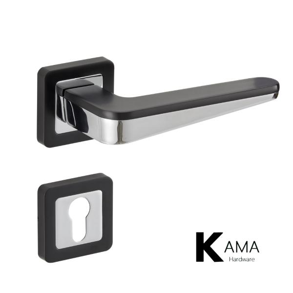 Zinc Alloy Silver Mortise Door Lock Handle Set Mute Split For Wooden Doors