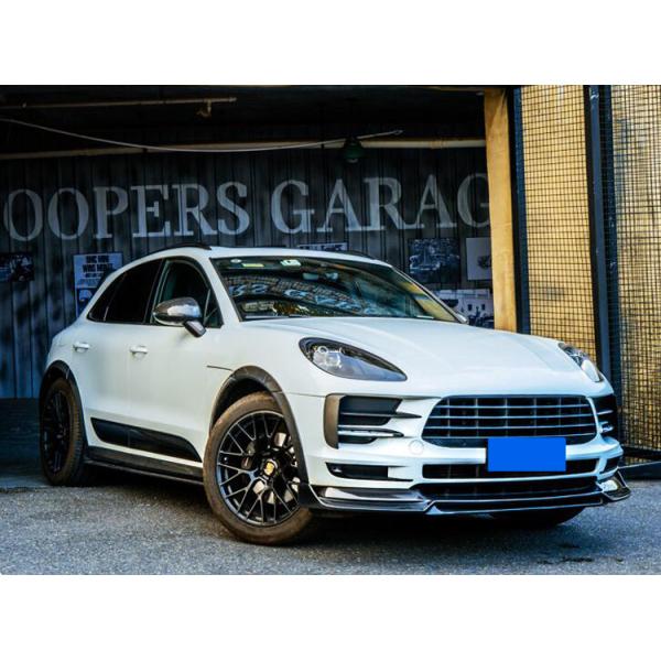 Kit de fibra de carbono de alta calidad Kit de cuerpo de Macan para Macan delantera y trasera faldas de lado spoiler cuerpo ancho