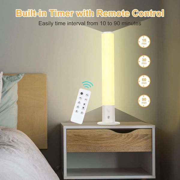 100V - 240V Daylight Simulation Lamp Remote Control Sunlight Therapy Lamp