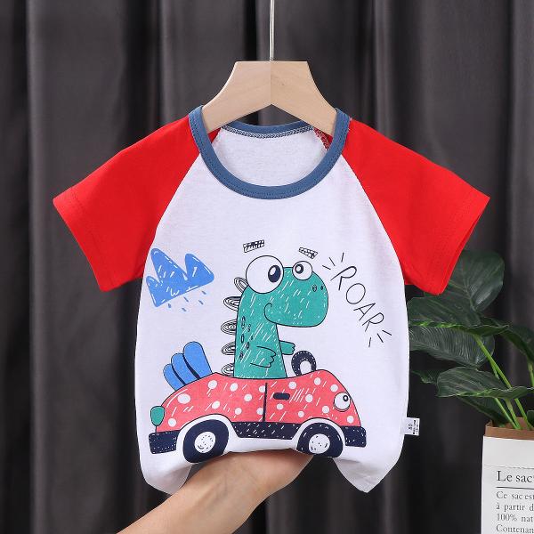 Short Sleeved Children's Sports Shirts Pure Cotton Girls' Summer Clothes Boys' Top
