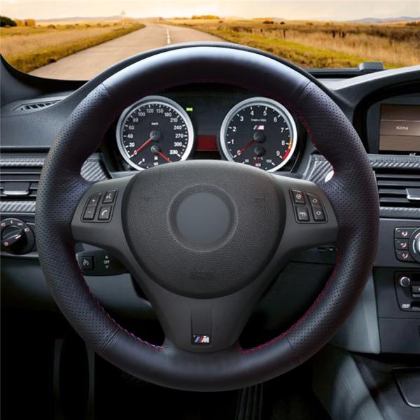 3-Spoke Wheel Mewant Steering Wheel Cover for BMW 1 Series E81 E82 E87 E88 2008-2013