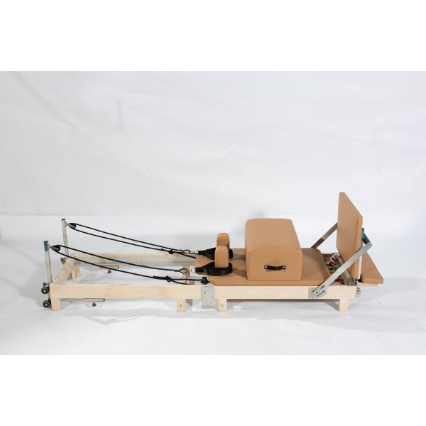 Foldable Maple Pilates Reformer U+PL015A with Fully Enclosed Sliding Track