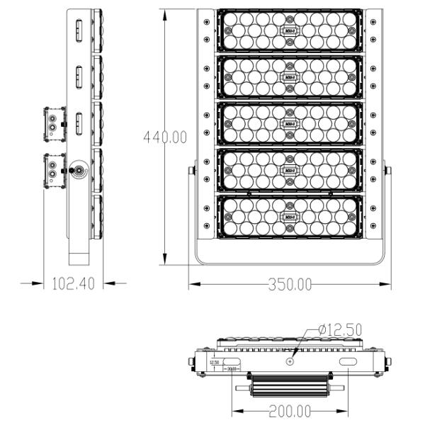300 Watt LED Outdoor Flood Light , 160lm/w Waterproof Floodlight Outdoor