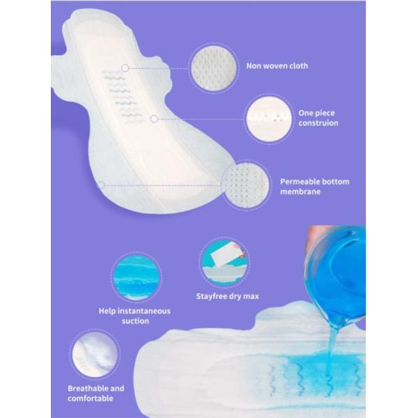 Day Use Mini Hygiene Breathable PE Bag Packing Cotton Sanitary Napkin