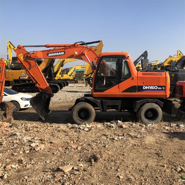 Doosan Dh150W-7 Использованные гидравлические колесные экскаваторы