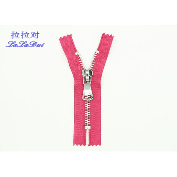 12 Inch Garments Closed End Zip Gold Metal Euro Teeth For Coverall / T - Shit