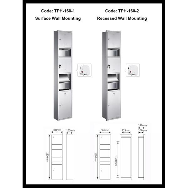 Recessed Stainless Steel Toilet Paper Dispenser Towel With Brushed Nickel Color