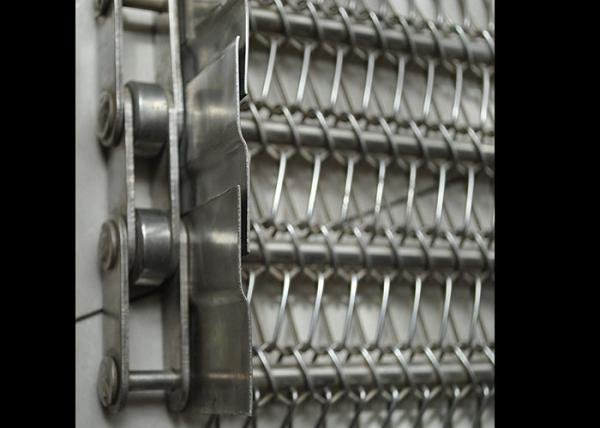 Food Grade Heat Resistant Stainless Steel Metal Wire Mesh Chain Conveyor Belt With Baffle