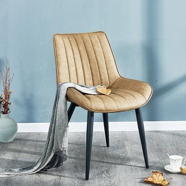 Luxury Fabric Dining Room Chairs Wood Imitated Eco - Friendly Solid Back
