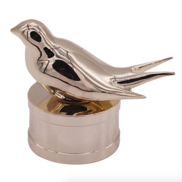 Modern And Fashionable Zinc Alloy Perfume Bottle Caps With Custom Bird Design For High-End Fragrances