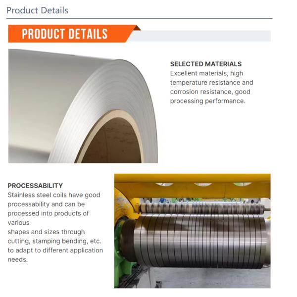 2b ASTM A240 201 bobinas de acero inoxidable personalizadas bobina de acero inoxidable 304