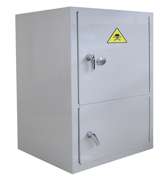 White Flammable Goods Storage Cabinet With Adjustable Laminate Inside