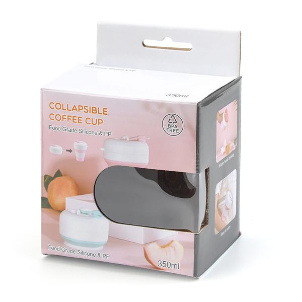 BPA Free 350ml Portable Silicone Folding Coffee Cup