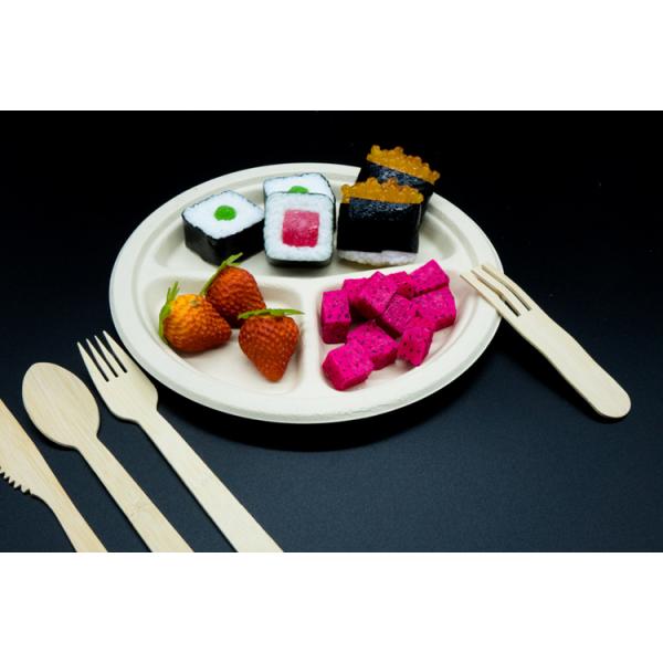 Natural Bio Bamboo Fiber Salad Bowl Disposable Unicolor Food Grade