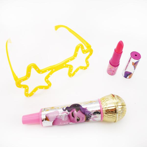 Gloss Promotional Plastic Toys Kids Pretend Microphone Play Toy With Glasses