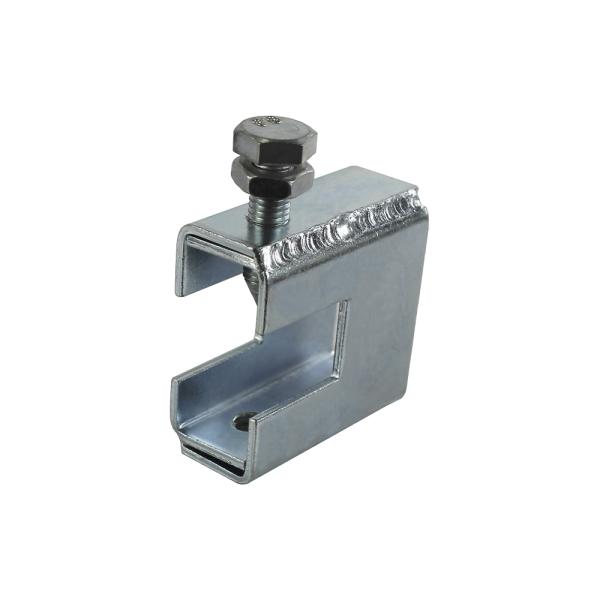 Square Zinc Beam Clamp Blue White Stamping Parts U Form Bolt Steel Strut