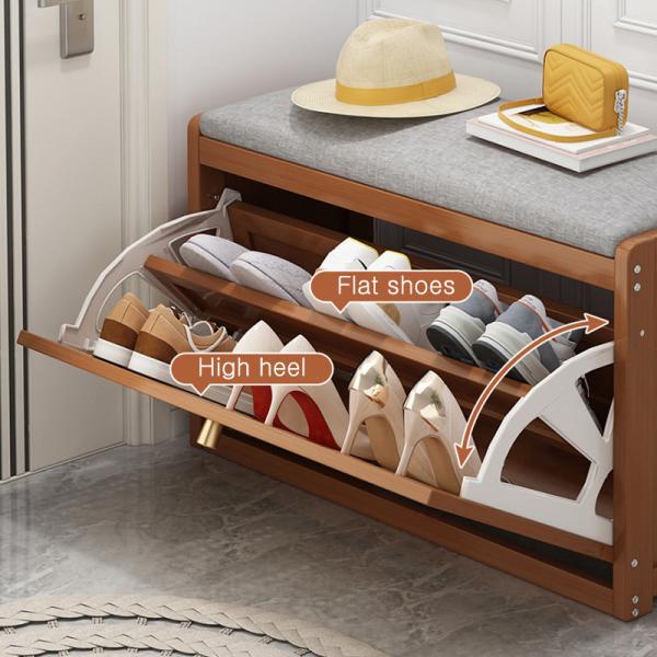 Simple Style Home Furniture Modern Decorative Entrance Area Shoe Storage Organizer with Cushion and Removable Cover