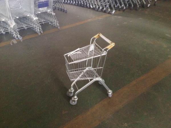 Metal Children kids Shopping Cart  with customized handle logo , kids grocery cart