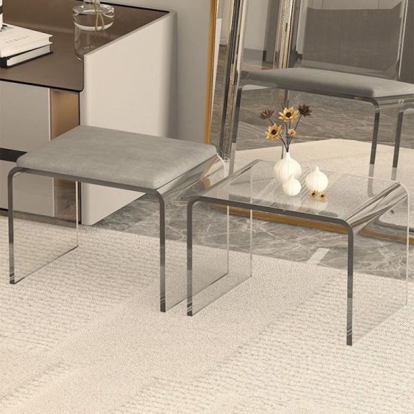 Минималистский акриловый прозрачный стул для дома ванная комната гостиная и макияж