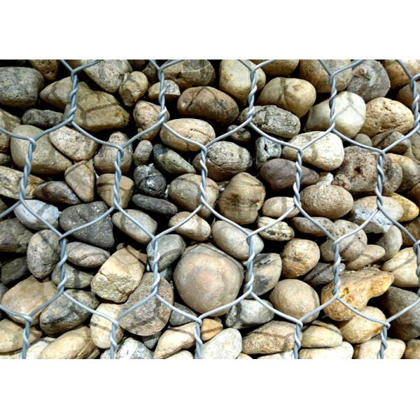 River Slide Treatment Gabion Wall Wire Mesh Zinc Aluminum Alloy 80mm*100mm