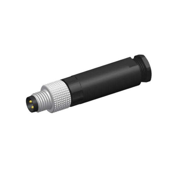 Straight Plastic M8 3 Pin female Connector for Automotive / power