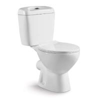 Moderno conjunto de inodoros de cerámica de doble enjuague Nuevo diseño WC cuadrado para el hogar uso hotelero venta caliente dos piezas S-trampa drenaje tradicional