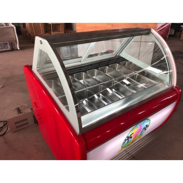 Commercial Ice Popsicle Display Case Upright Refrigeration Counter